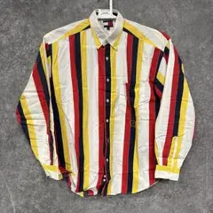 TOMMY HILFIGER ストライプ長袖シャツ Mサイズ