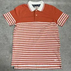 BrooksBrothers ポロシャツ　オレンジ　ホワイト　ボーダー