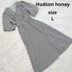 Hudson honey/ハドソンハニーストライプパフスリカシュクールワンピースのサムネイル