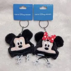 ミッキー　ミニー　ファンキャップ　キーチェーン