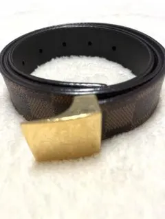 ルイヴィトン ダミエ アンフィニ ベルト ゴールドバックル M19675 95
