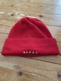 特値❗️早い者勝ち‼️ミキハウス 赤 ニット帽　大人用？フリーサイズ