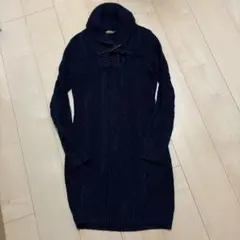 RUGBYラルフローレン　ネイビー ケーブルニット ワンピース S