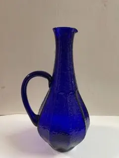 新品　フラワーベース　花瓶　ブルー　ガラス　インテリア小物