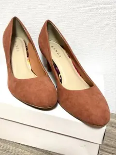 【新品】RANDA スエード パンプス オレンジ24.5㎝