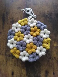 新商品❣️♡ふんわりモコモコ可愛い秋色カラーのお花のポットマット