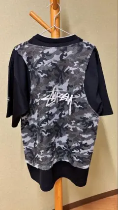 Stüssy ステューシー 迷彩 メッシュ レイヤード USA製 カモ柄