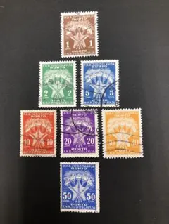 外国切手　1946年ユーゴスラビア 切手 7種 使用済み