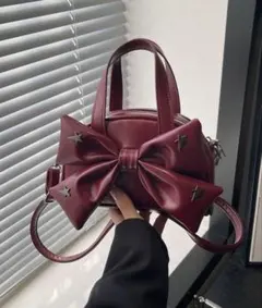 SHEIN 赤リボン ハンドバッグ