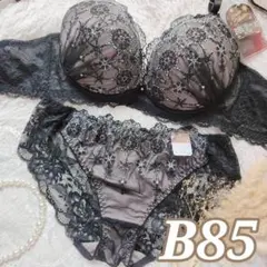 №1575【B85】シャイニークリスタル育乳脇高ブラジャー＆バック透けショーツ