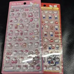 【正規品】ボンボンドロップシールサンリオミニ　ハローキティレッドピンク2枚セット