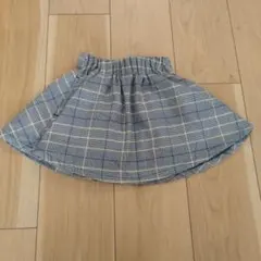 グローバルワーク＊ グレー系チェック フレアスカート Sサイズ