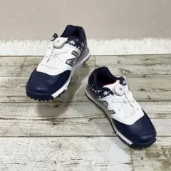 極美品　ニューバランス　トリコロール　アメリカ柄　boaダイヤル　ゴルフシューズ