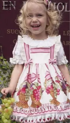 SHIRLEY TEMPLE フルーツバスケットワンピース　パープル　140