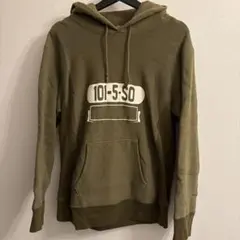 Champion オリーブ フード付きパーカー Lサイズ