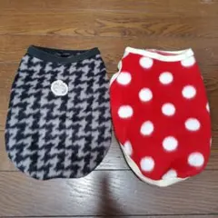 犬フリース服2枚セット（3.5kgトイ・プードル着用の服）