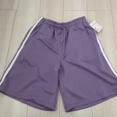 【新品・タグ付き】 パープル ジャージハーフパンツMサイズ