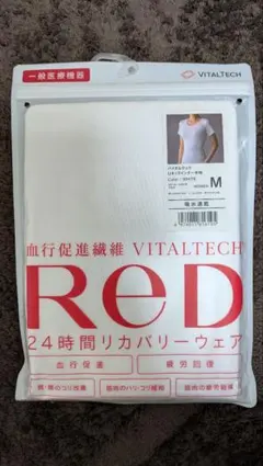 バイナルテック　RED Uネックインナー半袖　レディースМ