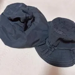 レディース 帽子 ハット ブラック系 つば広帽子　アウトドア　帽子　小顔効果