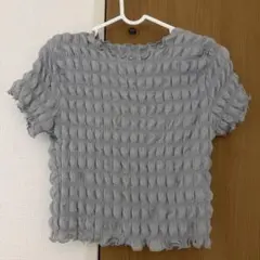 GU グレー ギャザーTシャツ Sサイズ