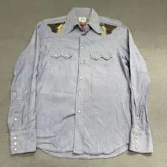 305 Needles Emb Western Chambray Shirt S