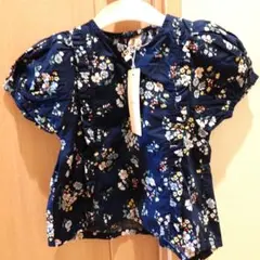未使用新品☆プティマイン ボタニカル花柄ブラウス 90cm