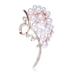 ラスト1点 ブローチ パール ゴールド 卒業式 入学式 小さめ 卒園 入園