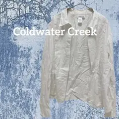 匿名配送❣️美品✨Coldwater Creek ホワイト長袖シャツ