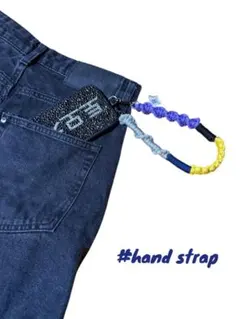 カラフルランダム編みハンドストラップ