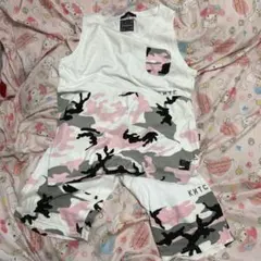 ✨美品✨DC メンズ 迷彩 ピンク タンクトップ セットアップ