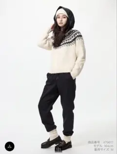 ユニクロ　ヒートテックボアスウェットパンツ ブラック　Mサイズ