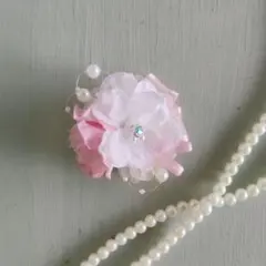 ふんわり2色のさくらで　子ども　キッズ　コサージュ　ブローチ　入学式　入園式