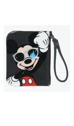 ディズニーリゾート　ミッキーマウス ポーチ 黒 サングラス付き