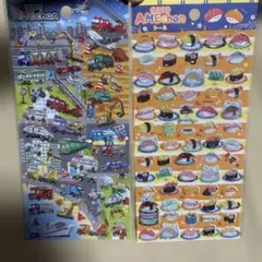 新品未開封　アメちゃんシール　2点セット　お寿司、のりもの