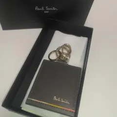 【Paul Smith】ポールスミス キーリング マルチストライプ グレー