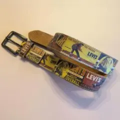 リーバイス◇ヴィンテージ　希少レア◇広告デザイン レザーベルト