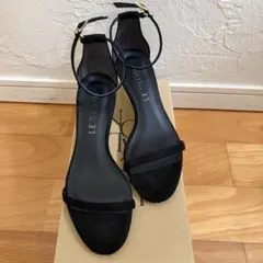 LE TALON ブラック ストラップサンダル 24.5cm