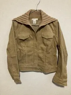 J.CREW ジェイクルー コーデュロイジャケット ニットリブ襟 ベージュ Sのサムネイル