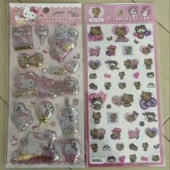 ハローキティ★キラキラカプセルシール★日焼けキティ