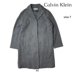 カルバンクライン　Calvin Klein ロングコート グレー サイズ7 K1のサムネイル