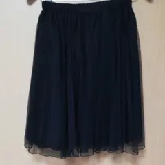 チュールスカート スカート 膝丈 黒 ブラック Mサイズ クチュールブローチ