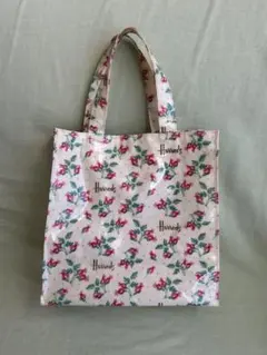 Harrods 花柄　エコバッグ　トートバッグ　アイボリー