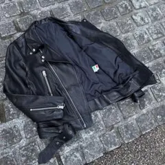 一点物 ラムレザー ダブルジップ ライダースジャケット