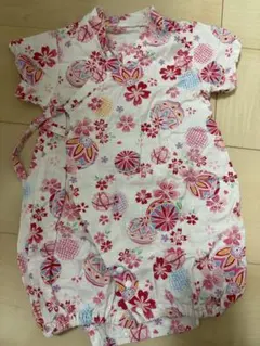 花柄甚平　ベビー　ピンク系