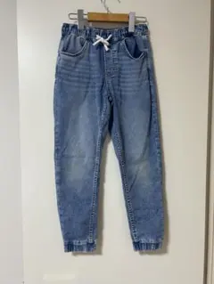 H&M デニムブルー ジョガーパンツ キッズ