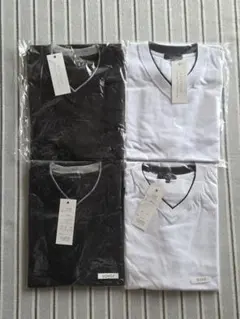 新品 RAFFRULE　VネックTシャツ　4枚セット　長袖