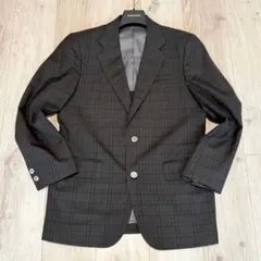 【美品】J.PRESS テーラードジャケット ブラウン チェック 段返り3B M