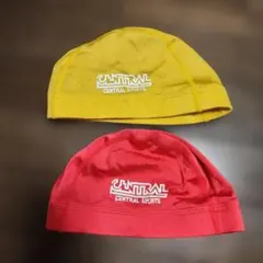 CENTRAL SPORTS スイムキャップ 赤・黄色 2個セット L