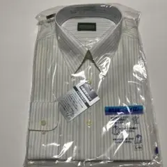 NEWSPRESS ホワイトストライプ ワイシャツ L-84