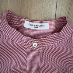 美品　オールドイングランド　ギンガムチェック　カラーシャツ　ブラウス　長袖